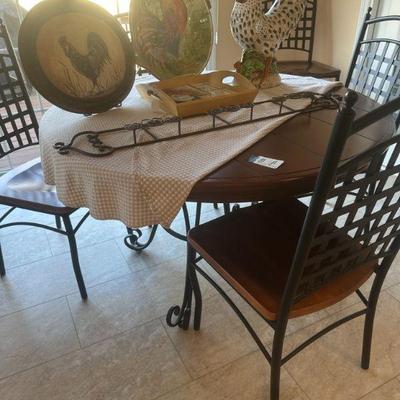 kitchen table with 4 chairs and 2 matching bar stools