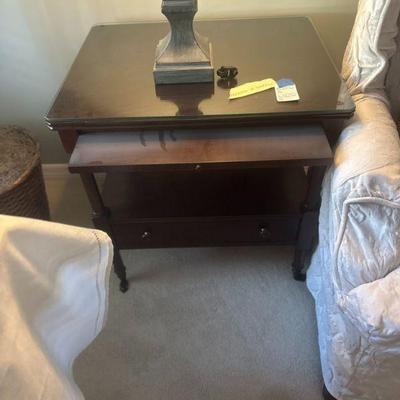 table with pull out tray, 1 of 2