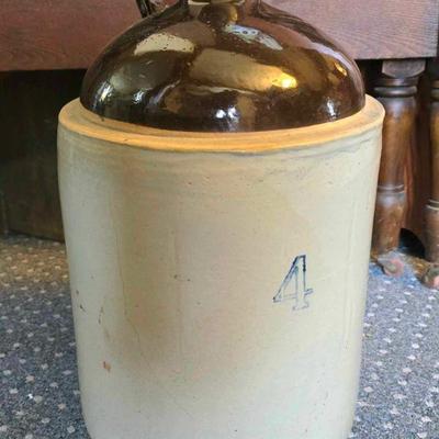 Antique 4 gallon stoneware jug
