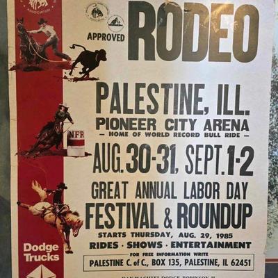 Old Palestine, ILL rodeo poster