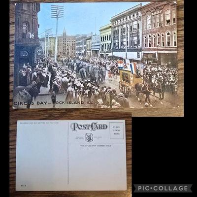 Circus Day Indiana postcard