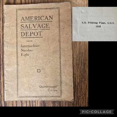 1918 American Salvage Depot handbook