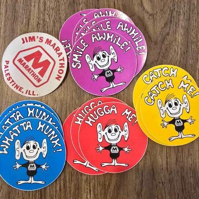 Vintage Marathon Gas stickers
