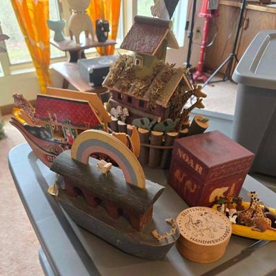 Lots of Noah's Ark decor