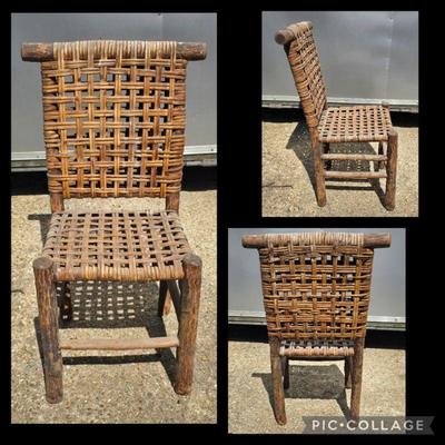 Antique hickory style rattan chairs from the Union Christian College in Merom, IN