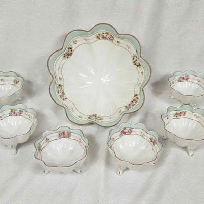 Antique nut set porcelain