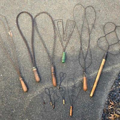 Vintage and modern rug beaters