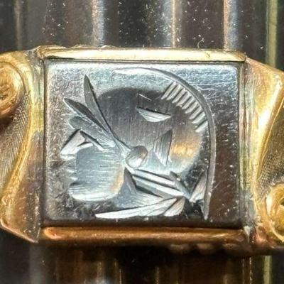 10k gold intaglio ring