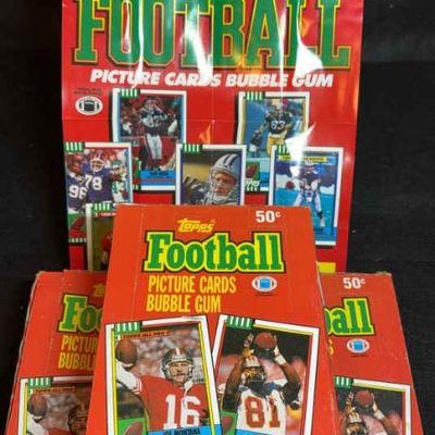 Topps 1990 football trading cards 3 boxes