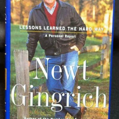 Newt gingrich signed lessons learned the hard way”