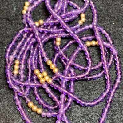Opera length amethyst bead strand