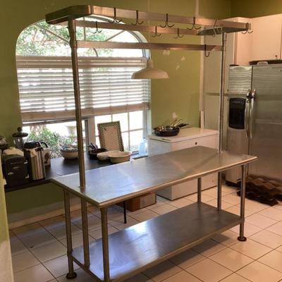 Commercial Grade TABCO Steel Kitchen Table w/Upper Rack
L: 72" D: 30" H: 83"