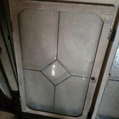 Leaded glass doors