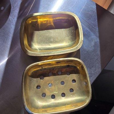 Brass soap dish