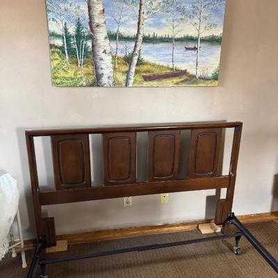MCM full bed frame and headboard