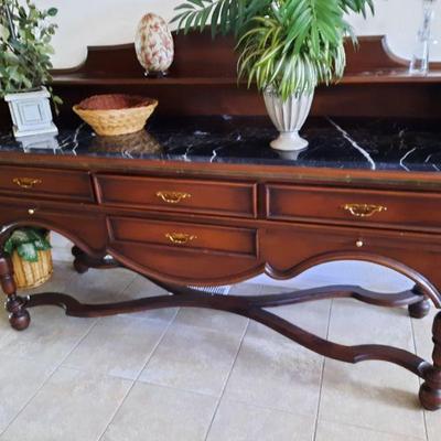 Marble top buffet