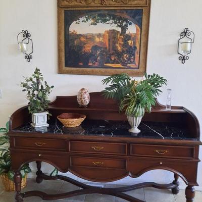 Marble top buffet