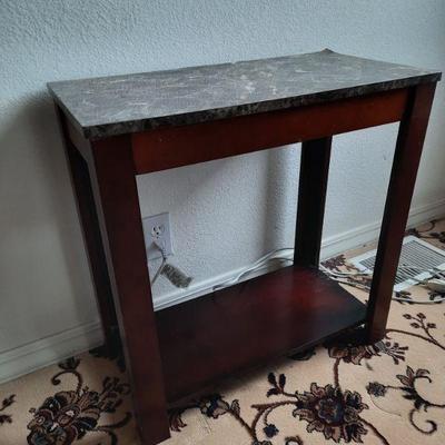 Marble top accent table