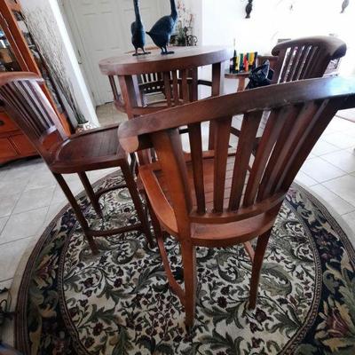 Wood pub table w/4 stools