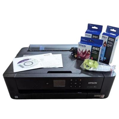 Lot #85 - Epson Expression Photo XP-15000 Wireless Color Inkjet Printer, With Extra Ink Cartridges