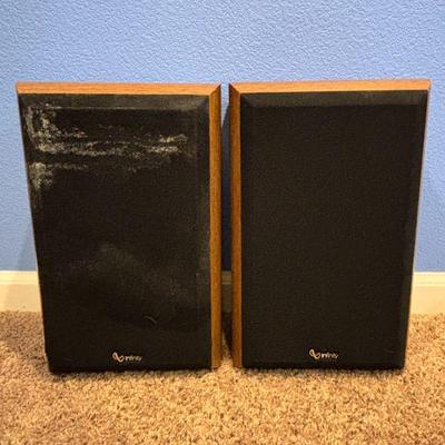 Lot #56 - Pair of Vintage Infinity Wood Finish Speakers
