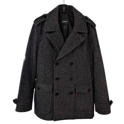 Lot #78 - Express Men's Peacoat Size L - Warm and Stylish Outerwear.