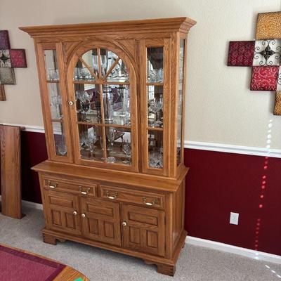 Lot #10 - Elegant Wooden China Cabinet