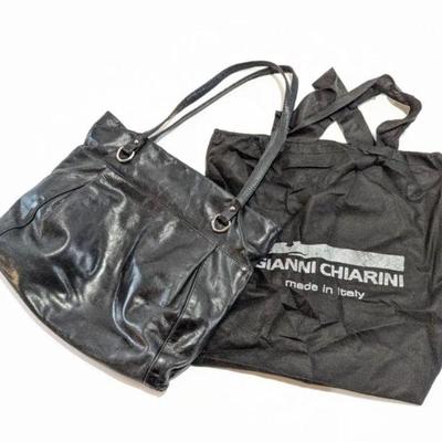 Lot #79 - Black Leather GIANNI CHIARINI Hobo Bag