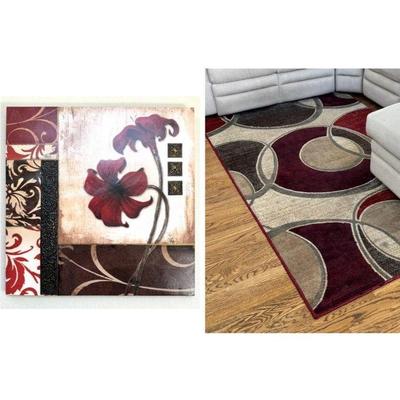 Lot #21 - Decorative Wall Art and Area Rug