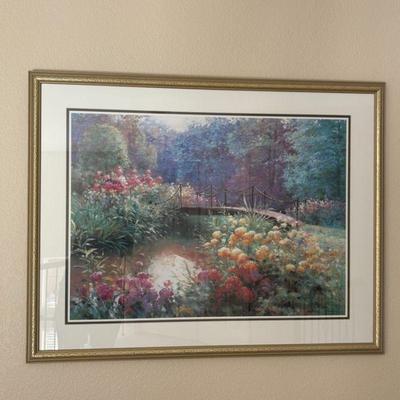 Lot #26 - Framed Floral Landscape Print by Charles Ghan
