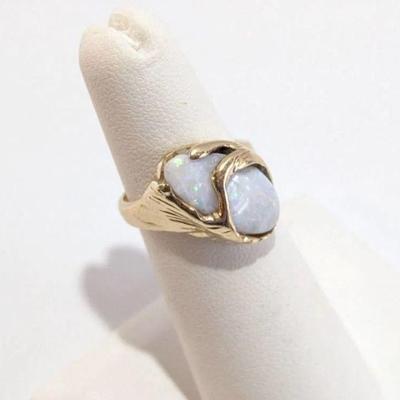 Lot #83 - 14K Yellow Gold & Australian Opal