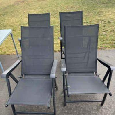 (4) Adako Reclining Patio Lawn Chairs
