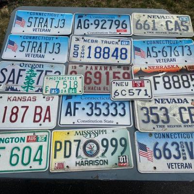 License Plates Feat. Veteran, Motorcycle & Panama
