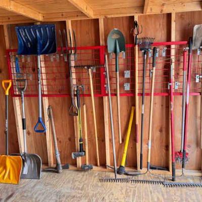 Wall Of Lawn Tools
