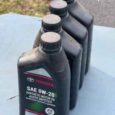 (4) Bottles Of Toyota SAE OW 20 Synthetic Motor Oil
