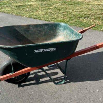 Green Metal True Temper Wheelbarrow
