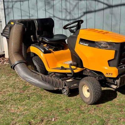 Cub Cadet XT1 With Grass Catcher Attachments
