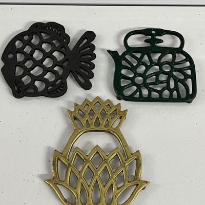 Iron and Brass Trivets