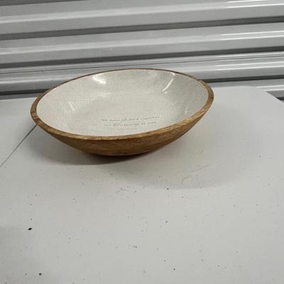 Unique Wooden Bowl with Enamel Finish