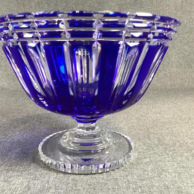 Caesar Crystal Bohemiae NORA Cherry Compote In Cobalt
