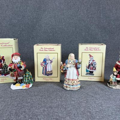 Lativa, Russia, And Finland Figurines - The International Santa Claus Collection