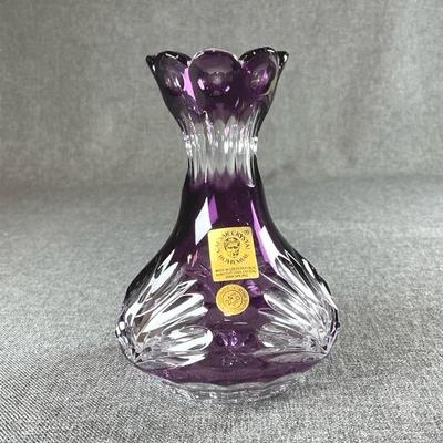 Caesar Crystal Bohemiae FOX Petite Posey Vase In Violet