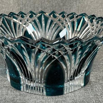 Caesar Crystal Bohemiae Gothic Large Canister Bowl In Azure