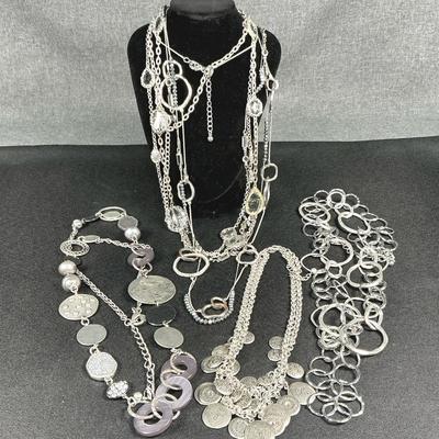 Ladies Silver-tone Necklaces(6)