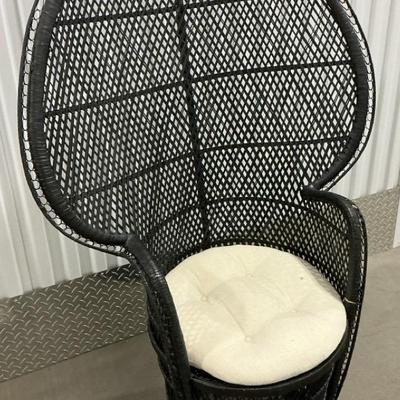 Wicker High Back Chair