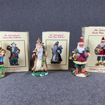 China, Greece, And Philippines Figurines - The International Santa Claus Collection