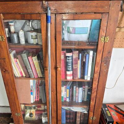 Book case and books