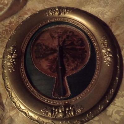 Tortiose framed round fan victorian