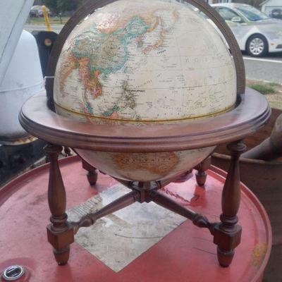 Large world globe