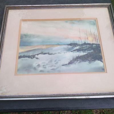 Signed watercolor